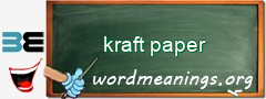 WordMeaning blackboard for kraft paper